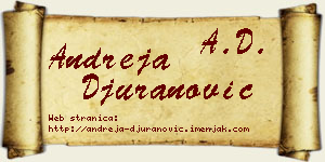 Andreja Đuranović vizit kartica